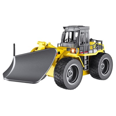 1/18 Scale 6CH Alloy Snow-Shovel Engineering Vehicle Remote Control Metal Excavator 2.4 G RC Car Excavating machinery for boys