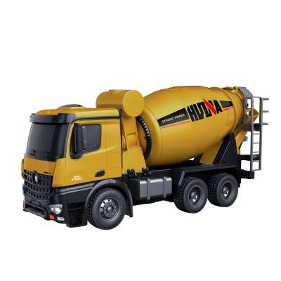 Huina 1/14 Scale 10CH Remote Control Mixer Truck Car 2.4G Wireless Electric Alloy Excavator Car Engineering Vehicle for boys