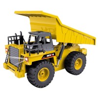 Huina 1:18 Scale 6 CH Alloy Remote Control Dump Truck Electric Carrier 2.4GHZ Alloy Excavator Engineering Vehicle Diecast Toy