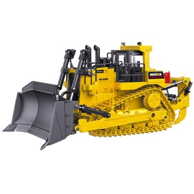 Diecast Toy Huina 1:50 Alloy Heavy Bulldozer 1700 Simulated Excavator Model Giant Shovel Engineering Vehicle Children Toys Car