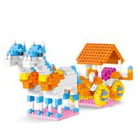 Educational Toys Diamond Blocks Bricks Princess Carriage 425pcs Mini Size Building Blocks Toy for kids