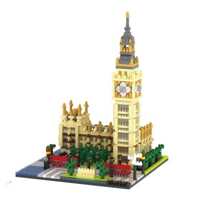 World Famous Architecture The Big Ben 1641pcs Diamond Building Blocks Bricks Mini Size Particles Assembled DIY Toys Bricks