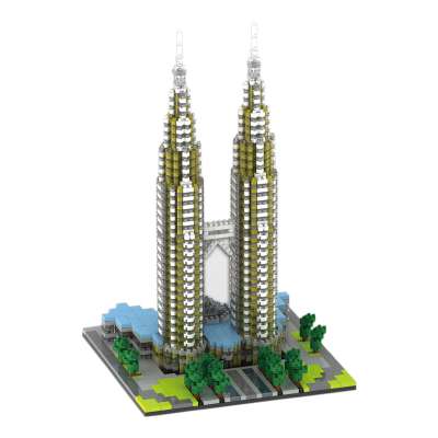 Diamond Blocks Bricks Petronas Twin Towers 2351pcs Miniature Blocks World Famous Architecture Building Block Toys for Adult