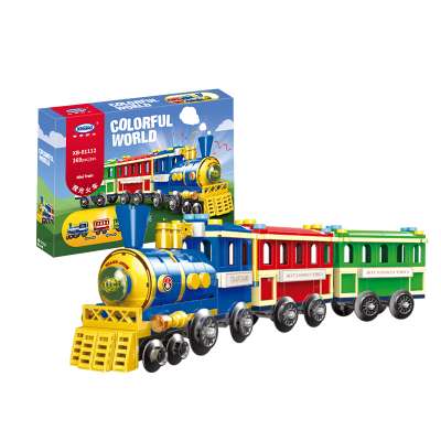 XINGBAO 01112 City Cargo Train Series Building Blocks Amusement Train 369pcs Building Bricks City Parks Equipment Blocks Toys