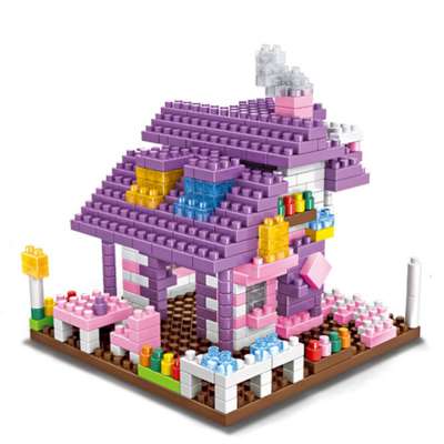 MOC Creative Diamond Blocks Bricks Girls' Apartment 429pcs Mini Particles Assembled Model Educational Toy Building Block