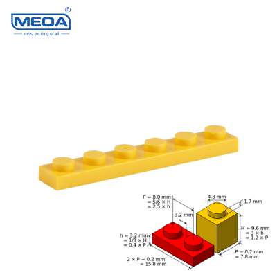 Wholesale Toys Building Blocks Spare Parts 1X6 Bricks Blocks Parts MOC Creator DIY Assemble Toy for Adult Children