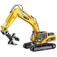 Huina 1:50 Alloy Excavator Model Car 1713 Simulated Tracked Vehicle Metal Engineering Car Toys for Children Gifts Boys Toys