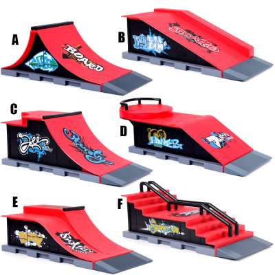 Hot Sales Finger Skateboard Skatepark Mini Rails Finger Scooter with Metal Wheels Skatepark Finger Board Competition arena