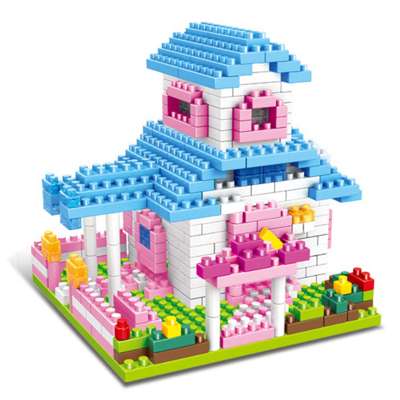 Diamond Building Blocks Toy Miniature Villa House Block Minitype Particles Construction DIY Educational Bricks Toys for Girls